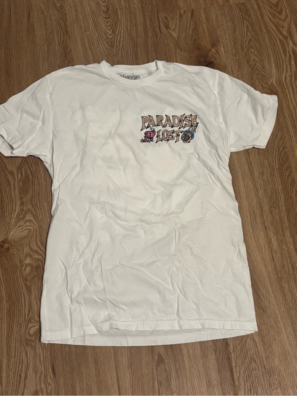 Paradise Lost Short Sleeve Graphic Tee - White Men’s Size M